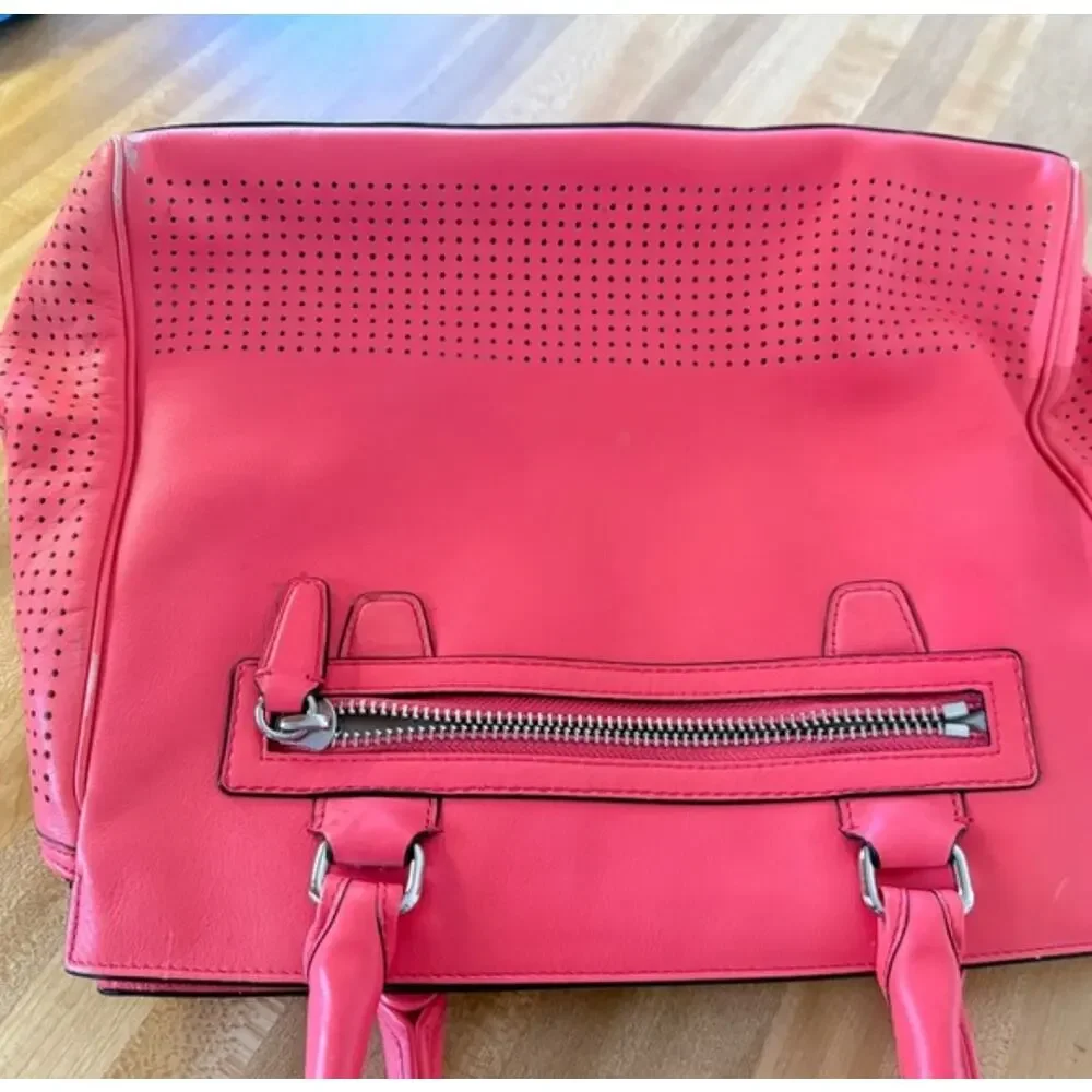 Coach Legacy Perforated Leather Candace Carryall Satchel Tassels Quiet Luxury